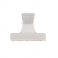 SIBEL Зажим пластиковый узкий белый 12шт/уп