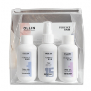 OLLIN Perfect Hair Тревел-набор (Шампунь 100мл + Бальзам 100мл + Крем-спрей "15в1" 100мл)