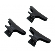 SIBEL Зажим широкий пластмассовый черный 12 шт/уп